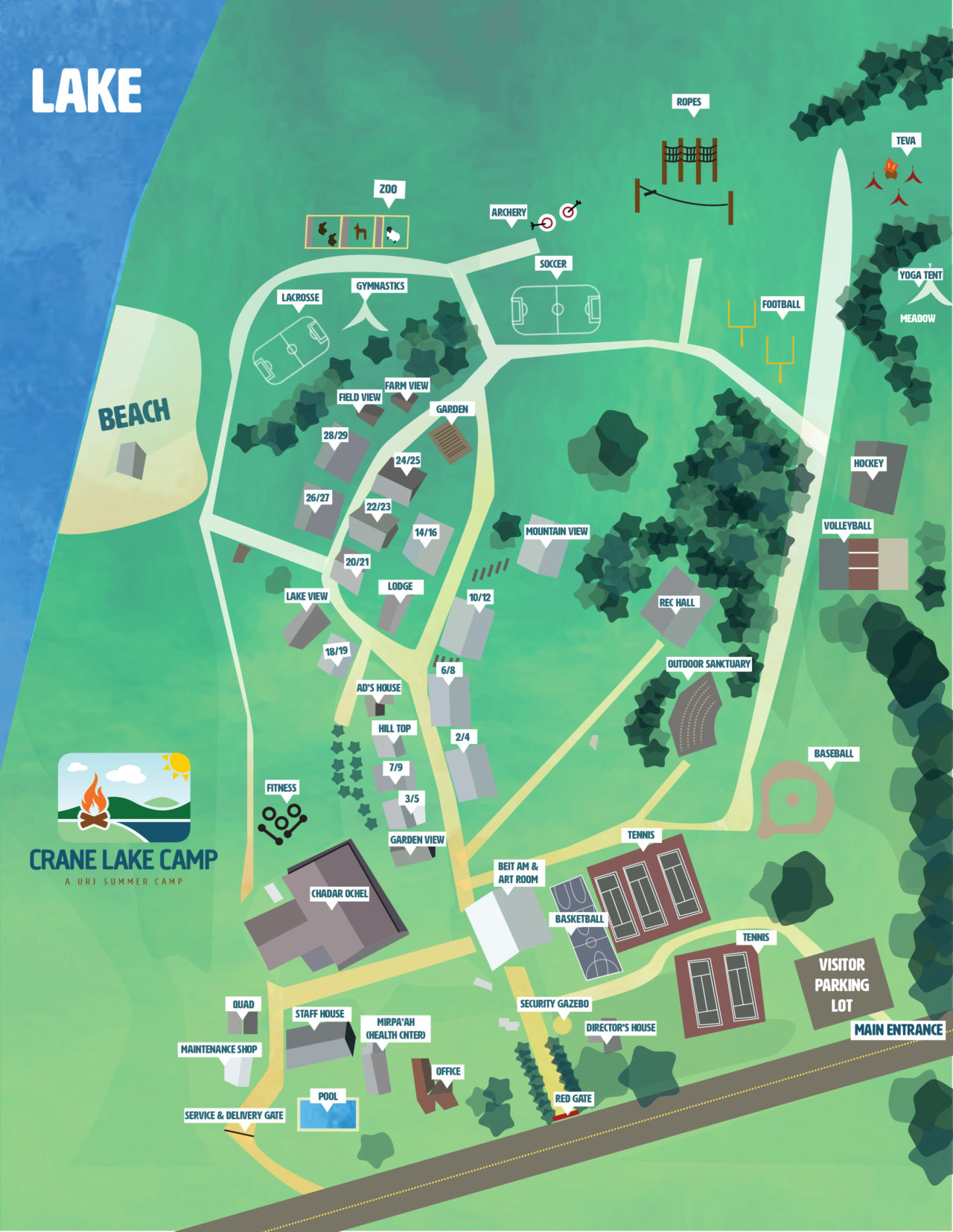 Camp Map Crane Lake Camp
