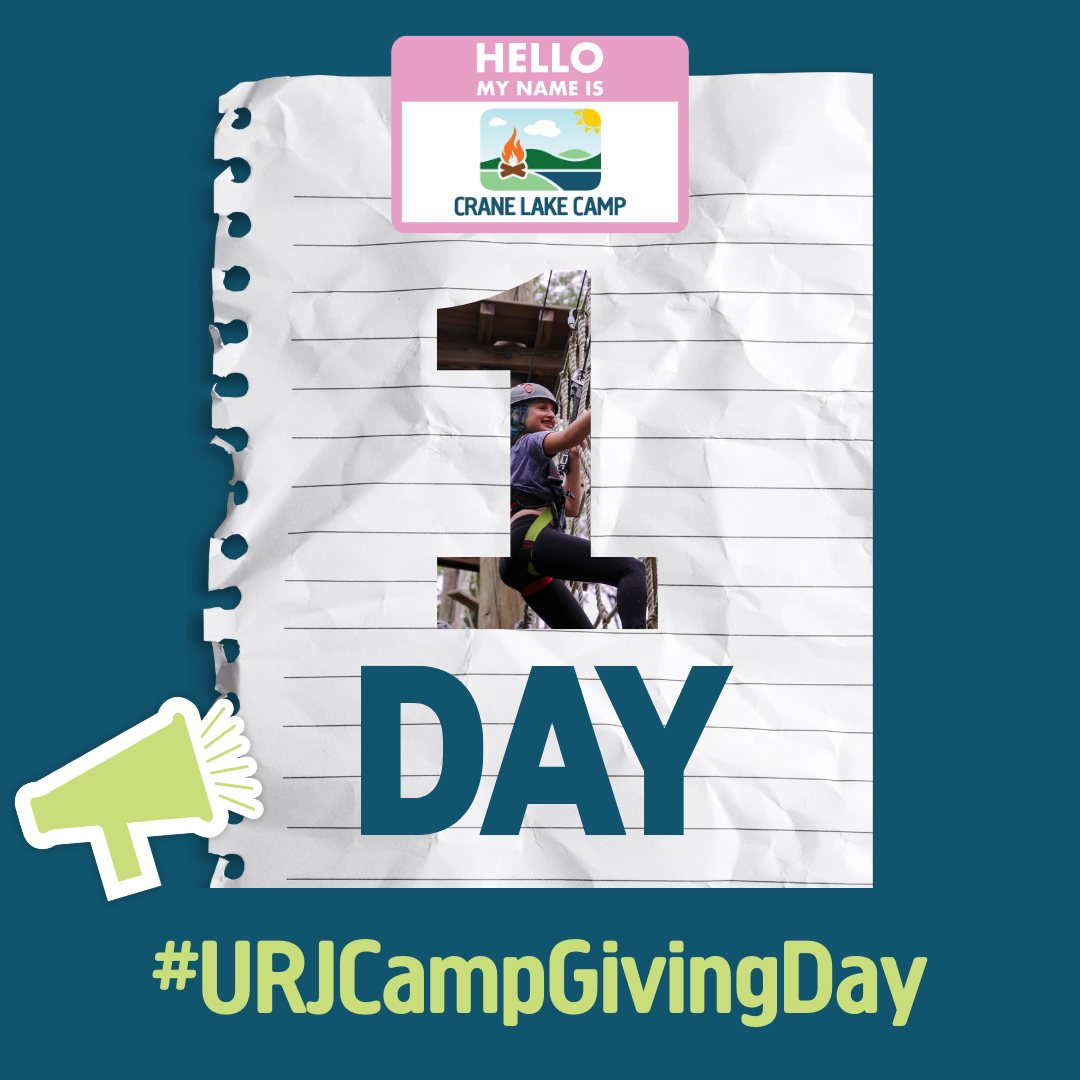 1 Day Left until Camp Giving Day! Let’s go Crane Lake!!! 💙💙💙

https://givecamp.urj.org/organizations/crane-lake-camp?utm_source=socialmedia&utm_medium=FBIG&utm_campaign=URJCampGivingDay2024